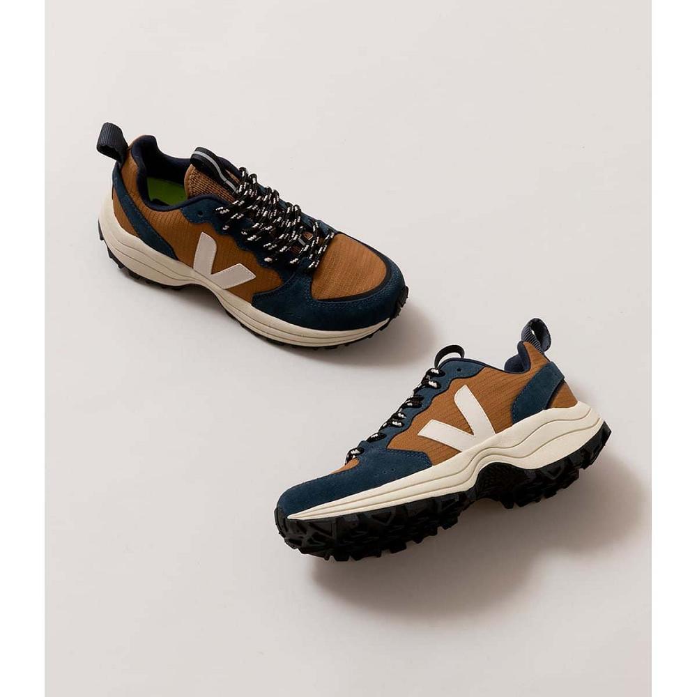 Brown/Blue Women's Veja VENTURI RIPSTOP Running Shoes | AU 449YXF